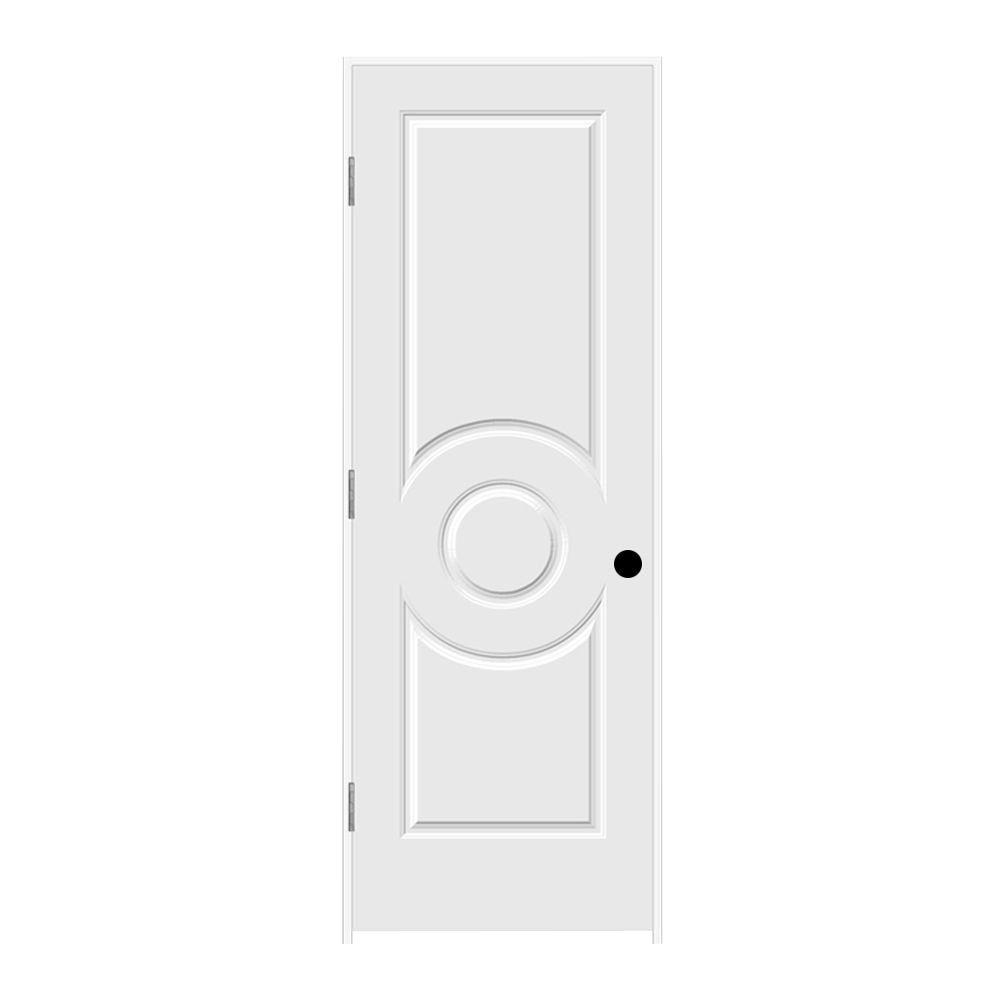 JELD-WEN 28 in. x 80 in. Primed Right-Hand C3140 3-Panel Premium ...