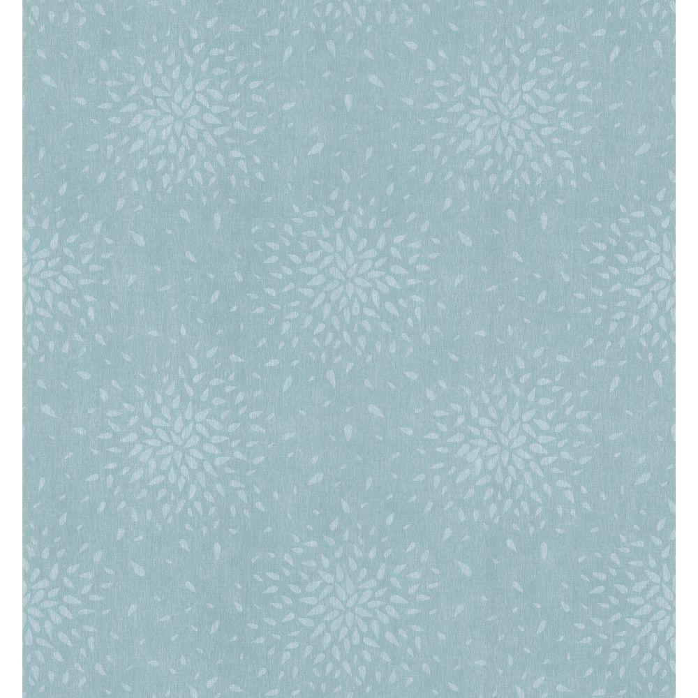 Brewster Bath Bath Bath III Blue Sunburst Wallpaper Sample 14962101SAM