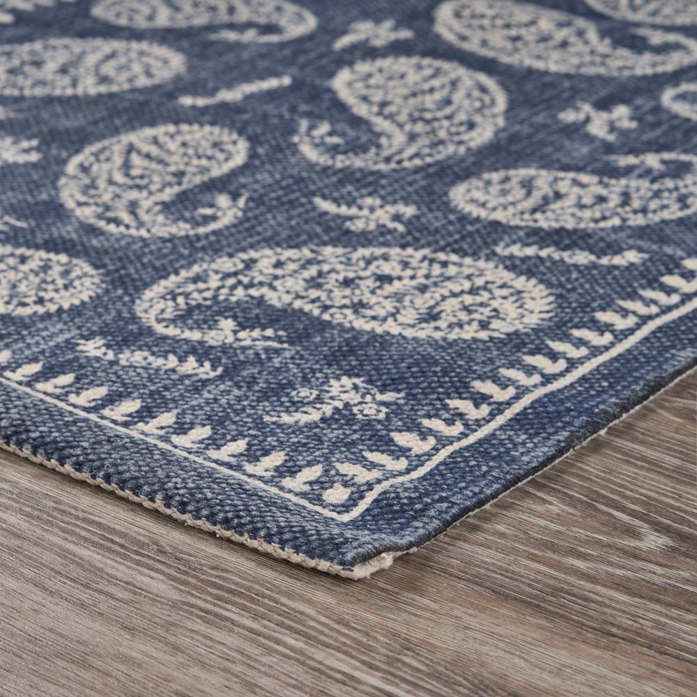 Indian Tie Dye Indigo Blue Abstract Design Floor Runner Cotton Carpet Area Rug
