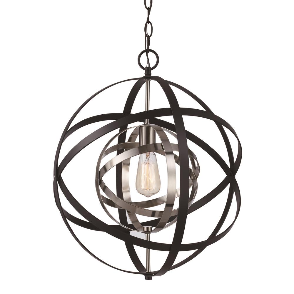 Bel Air Lighting Monrovia 1 Light Rubbed Oil Bronze And Antique Monrovia 1 Light Rubbed Oil Bronze And Antique Silver Leaf Pendant