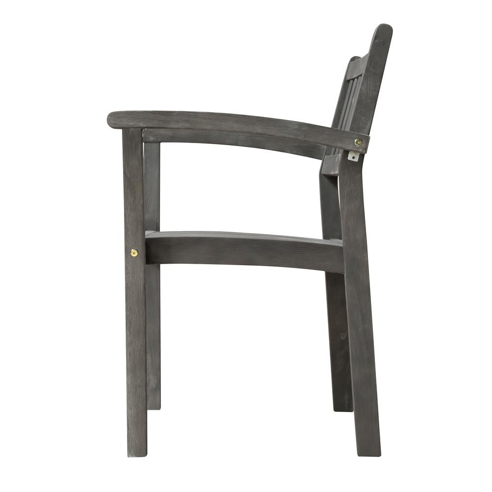 vifah renaissance stacking wood outdoor dining chair 2 pack v1805