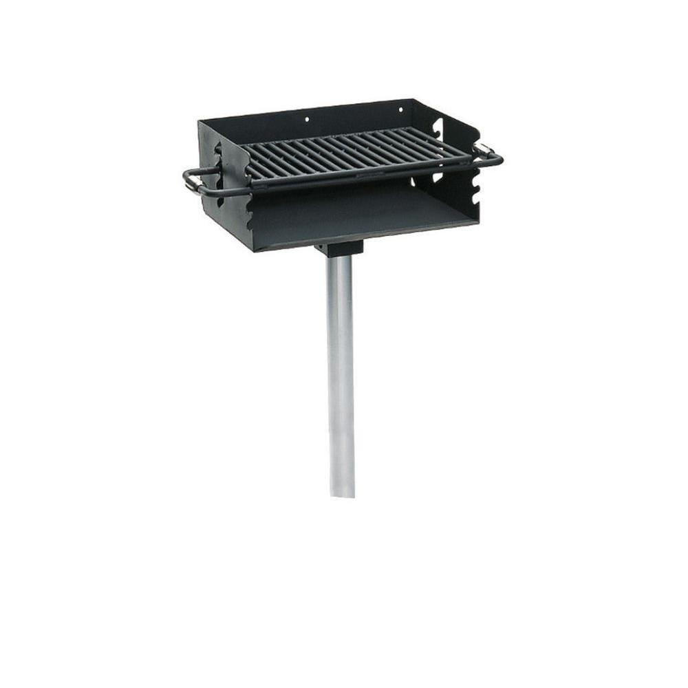 Ultra Play 3-1/2 inch Commercial Park Rotating Flipback Pedestal Charcoal Grill... by Ultra Play