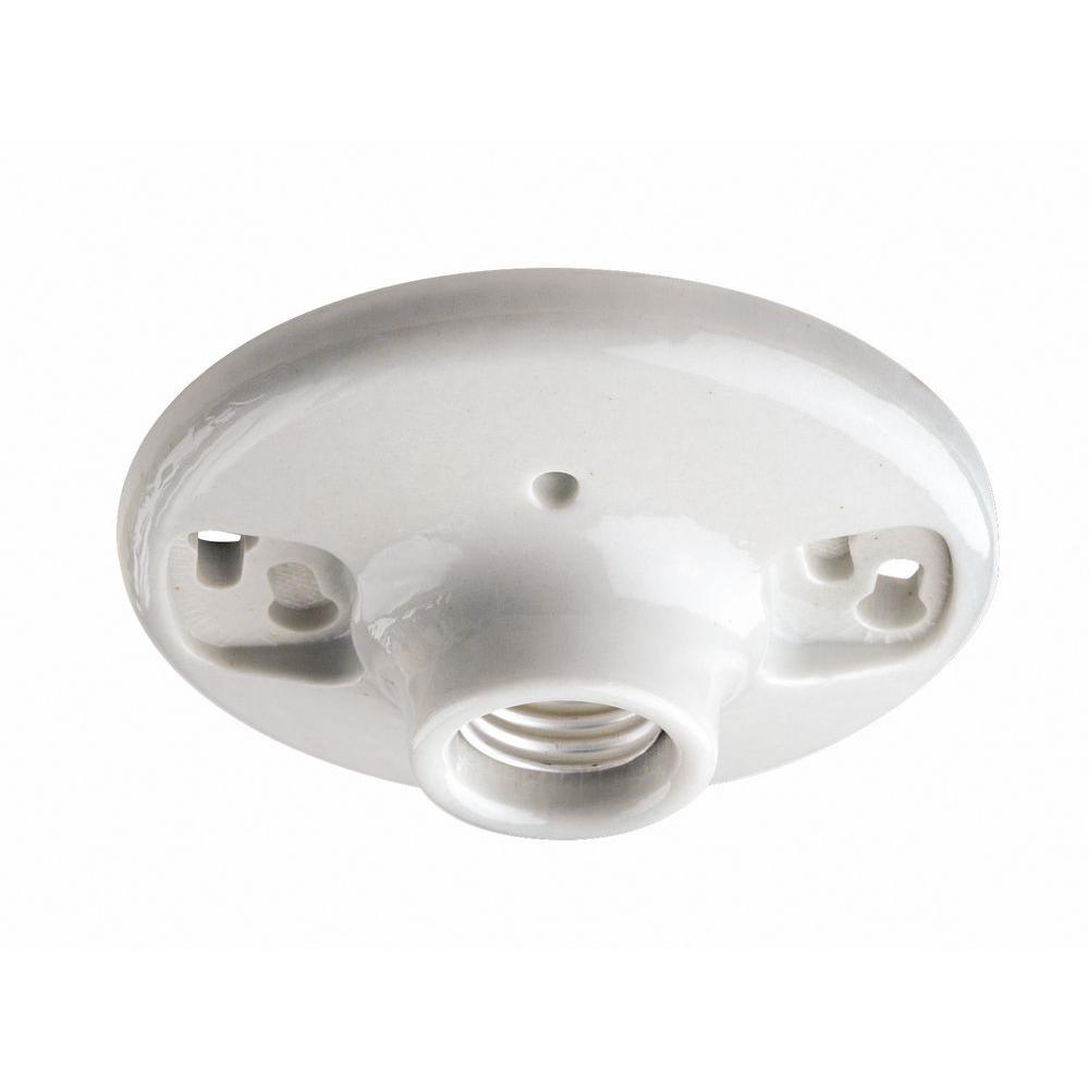 UPC 078477182871 product image for Leviton 600-Watt 250-Volt White Glazed Porcelain Outlet Box Mount Incandescent L | upcitemdb.com