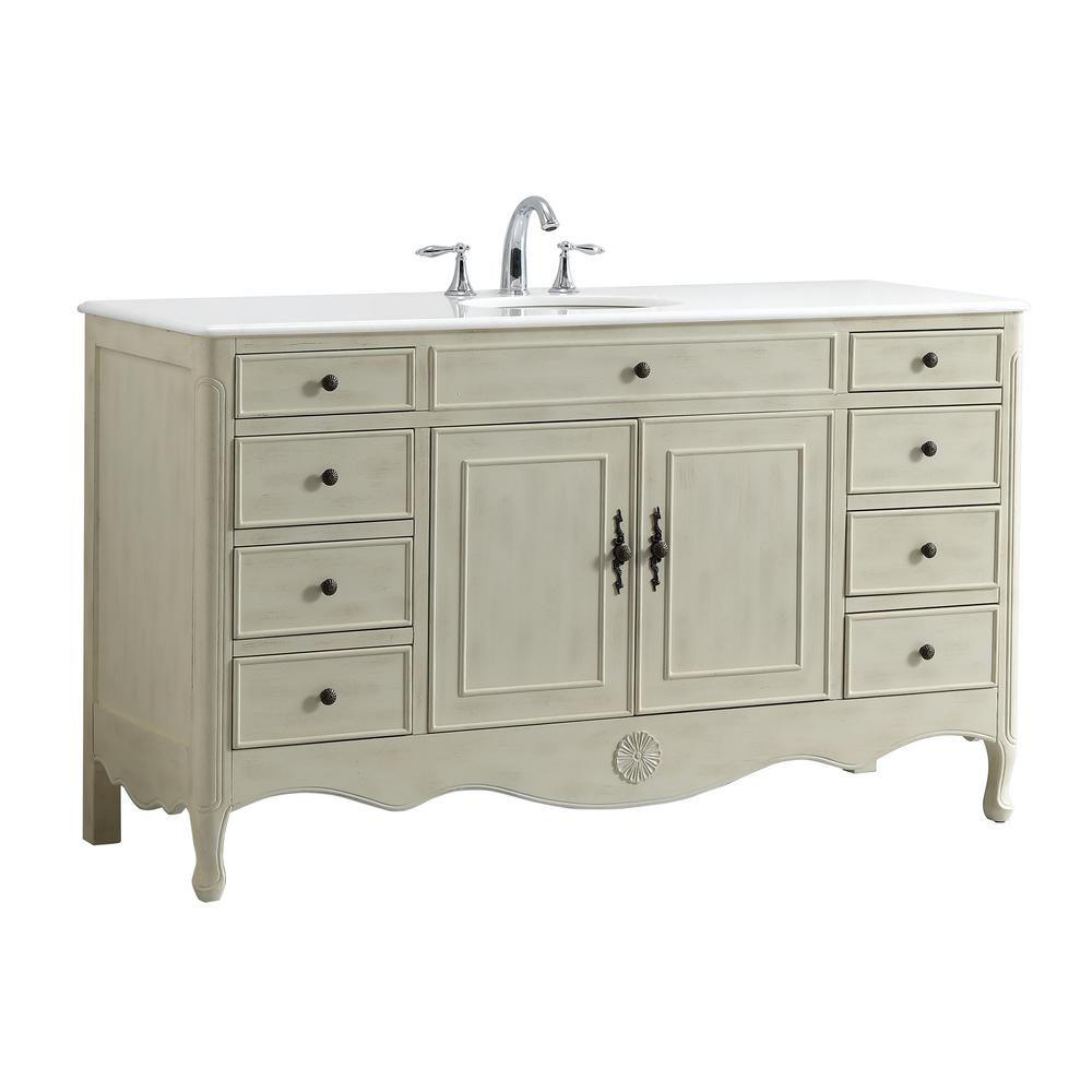 Single Sink Cream 60 Inch Vanities Bathroom Bath Provence 60 In W X 21 D Single Bath Vanity Cream With