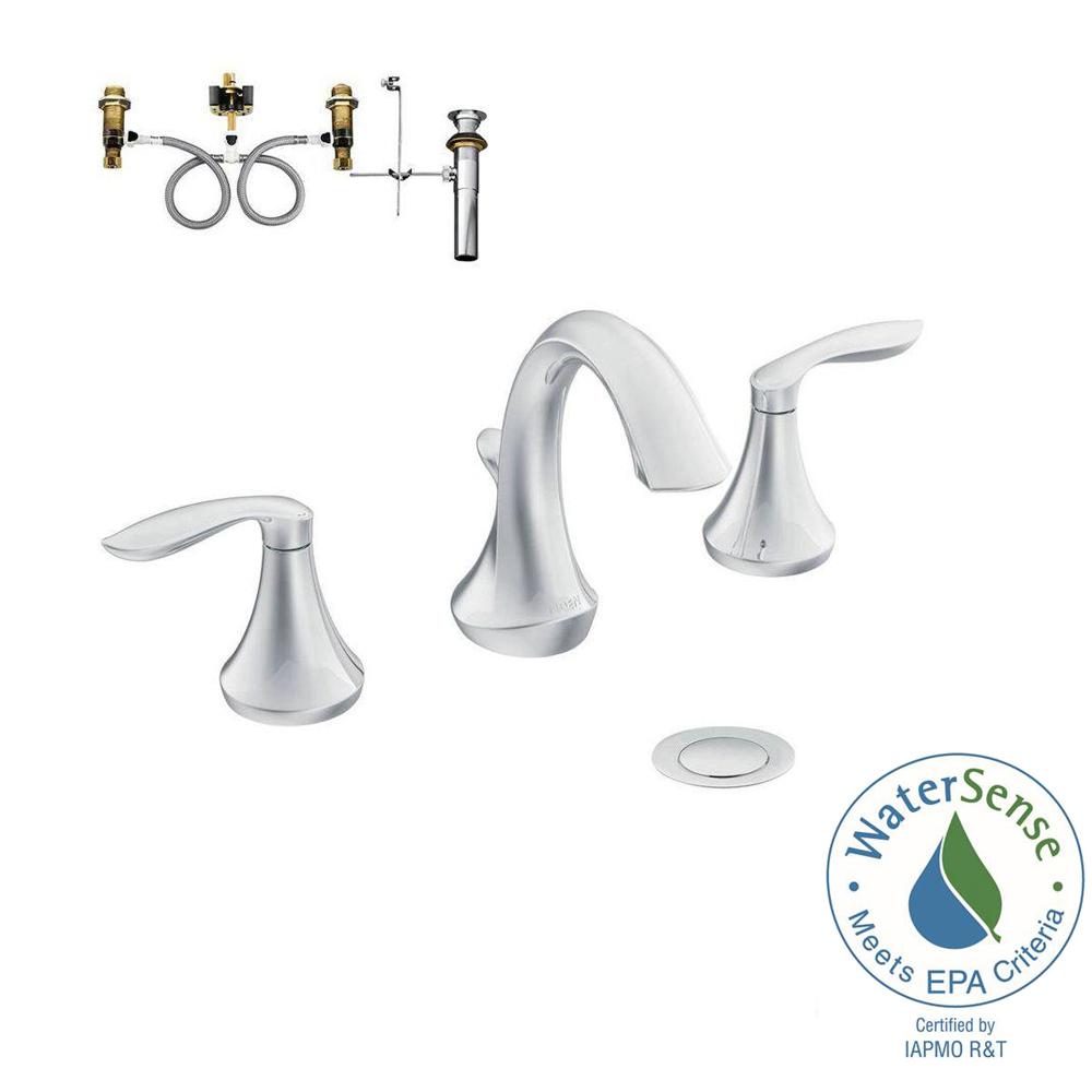 MOEN Eva 8 in. Widespread 2Handle Bathroom Faucet Trim Kit with Valve