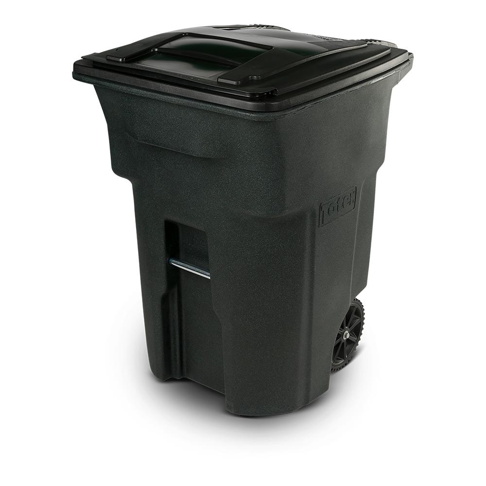 Toter 96 Gal. Greenstone Trash Can with 