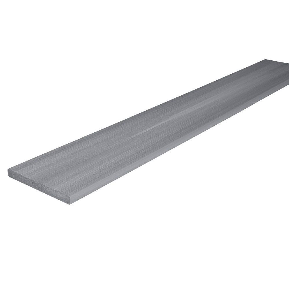 Fiberon Horizon 3/4 in. x 7-1/4 in. x 12 ft. Castle Gray Riser Capped ...