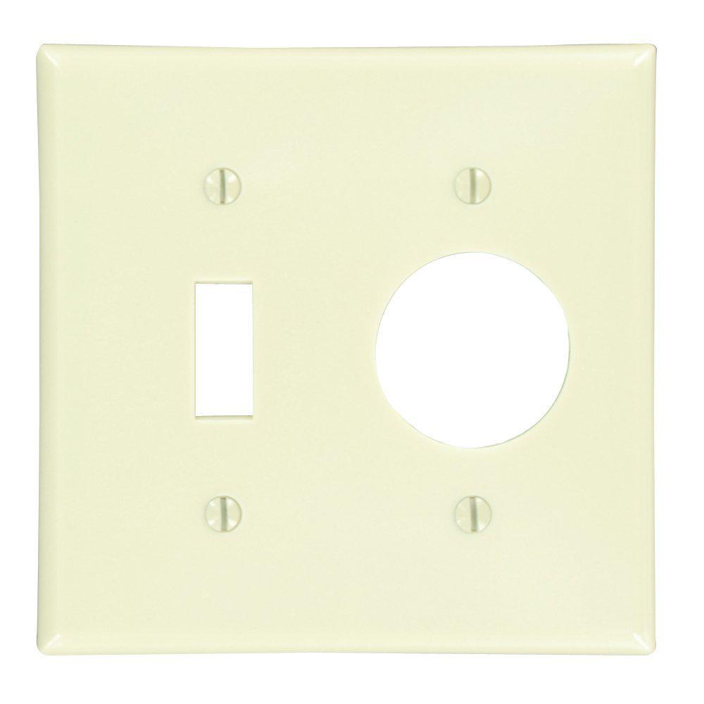 Leviton 2Gang Standard Size 1Toggle 1Single Receptacle Plastic