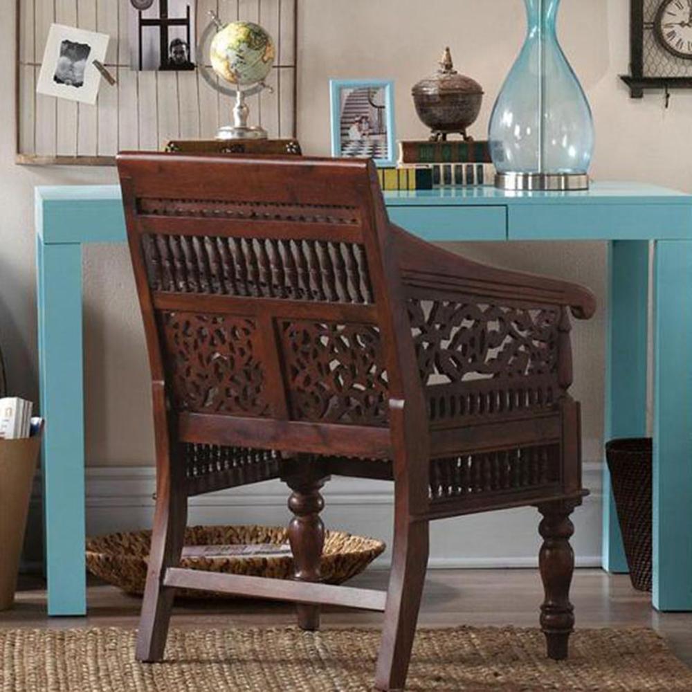 Home Decorators Collection Maharaja Walnut Wood Hand Carved