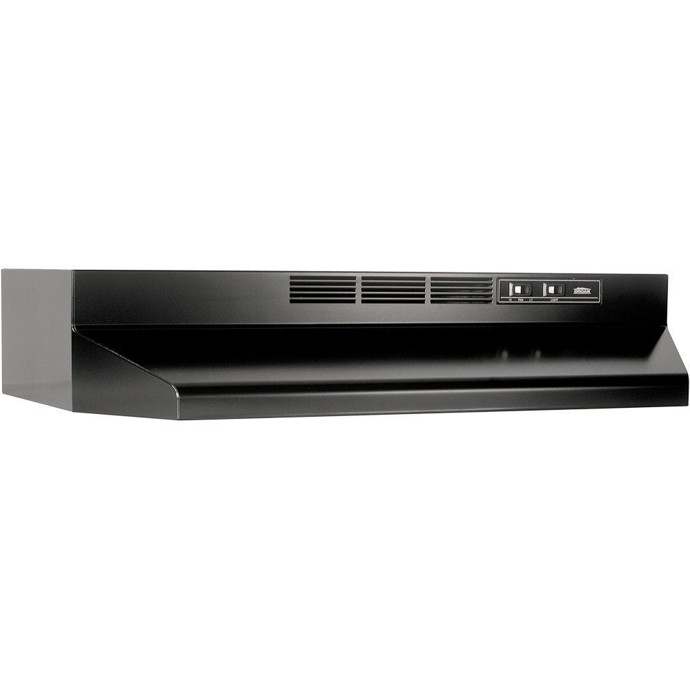 Broan 41000 Series 30 in. Non-Vented Range Hood in Black-413023 - The