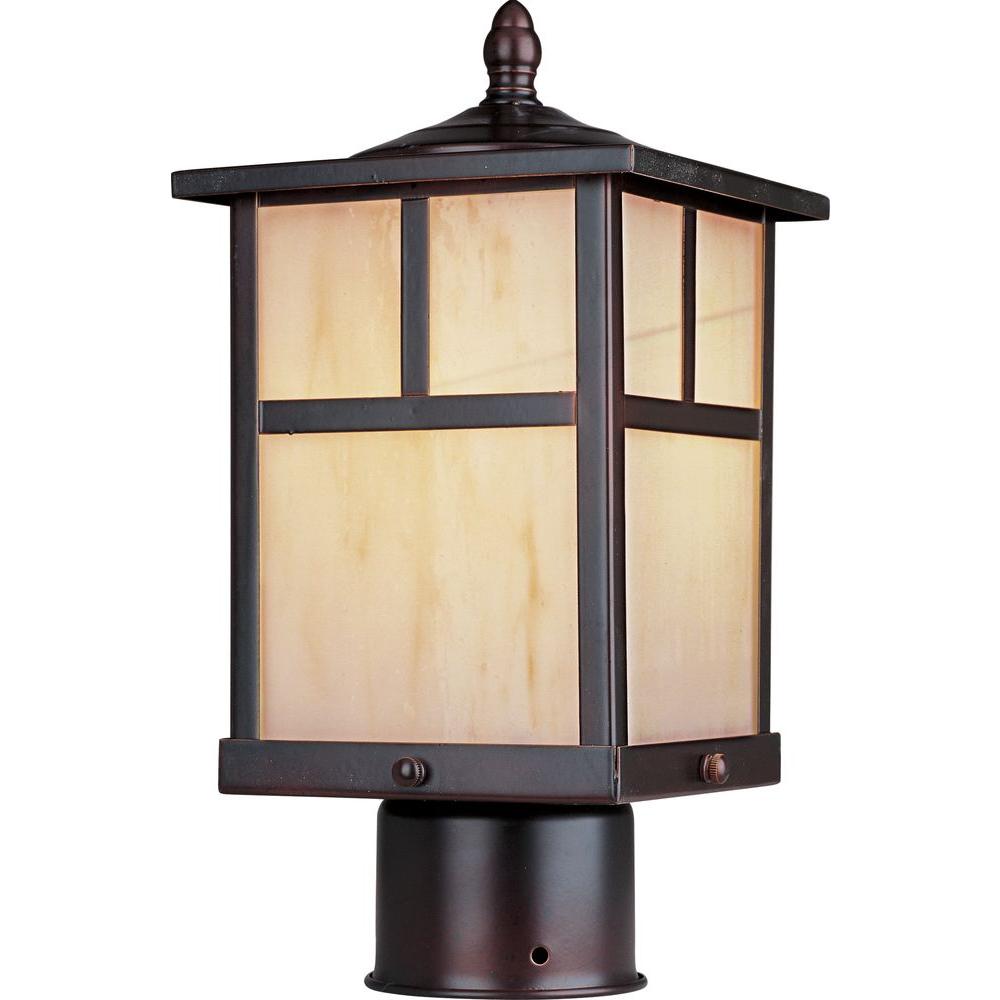Post Light Lighting Outdoor The Home Depot Coldwater Ee 1 Light Burnished Outdoor Pole Post Lantern