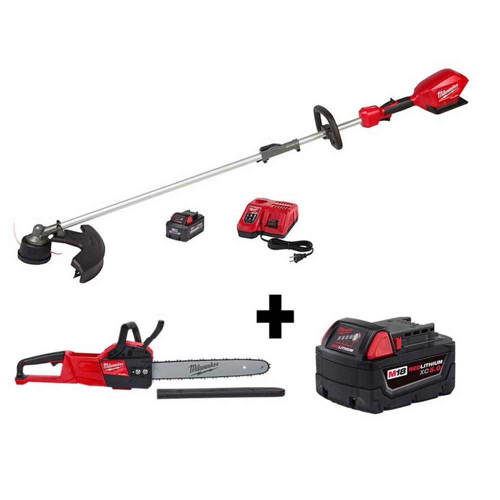 String Trimmer w// GEN II Blower NEW Milwaukee M18 FUEL Brushless Cordless 16 in