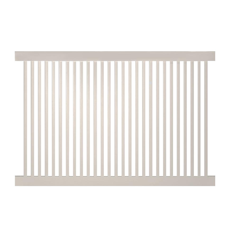 Weatherables Williamsport 4 ft. H x 6 ft. W Tan Vinyl Pool Fence Panel ...