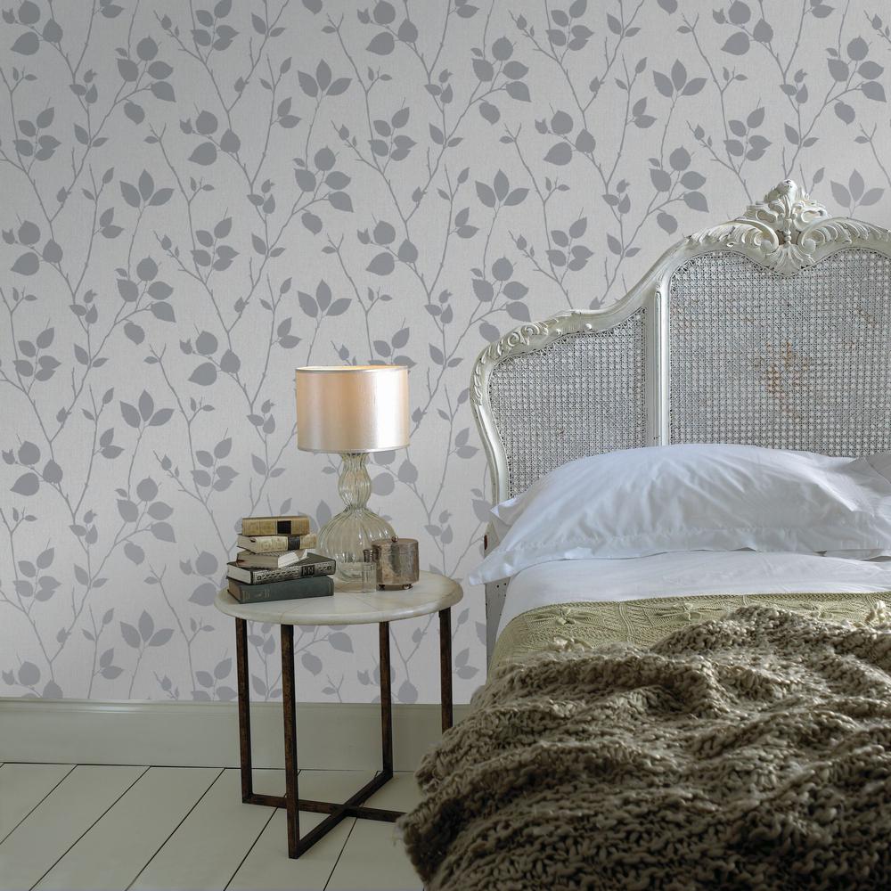 Graham & Brown Virtue Gray Removable Wallpaper Sample-31-87294 - The