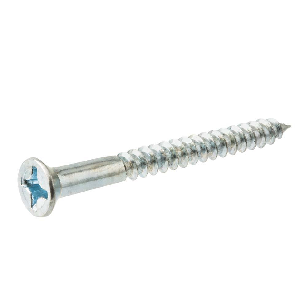 25 PACK WOOD SCREWS SLOTTED CSK BZP 10 x 4/"