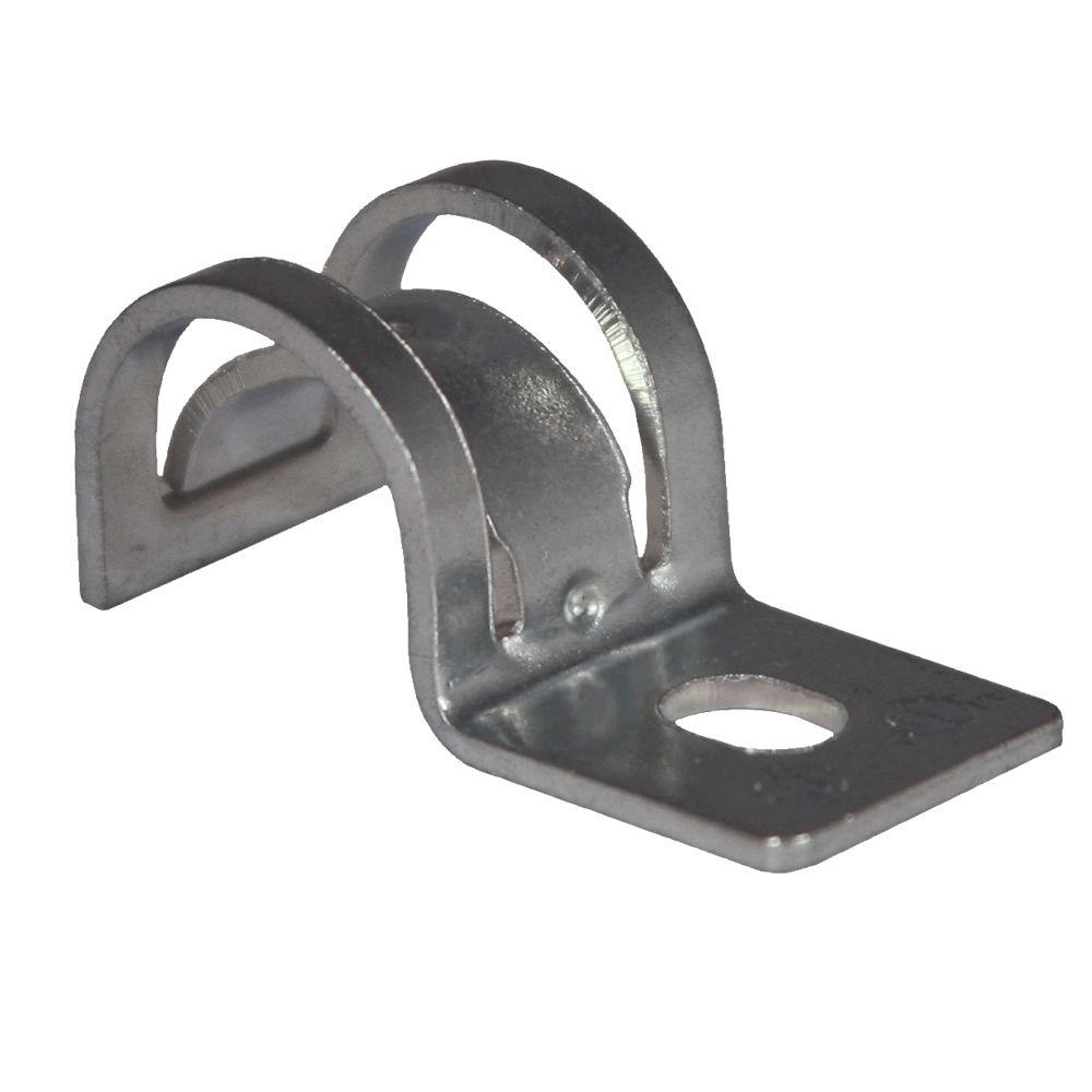 Carlon 1 in. PVC SingleMount Conduit Support Strap, GrayE978FCR The