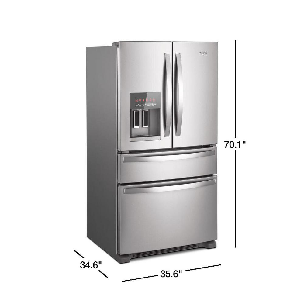 Whirlpool 25 Cu Ft French Door Refrigerator In Fingerprint Resistant Stainless Steel