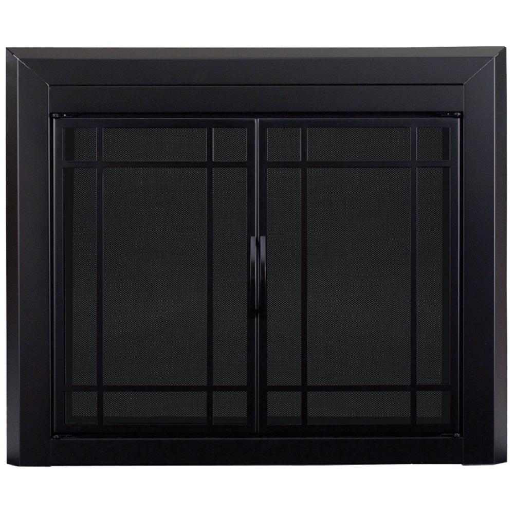 Pleasant Hearth Easton Large Glass Fireplace Doors