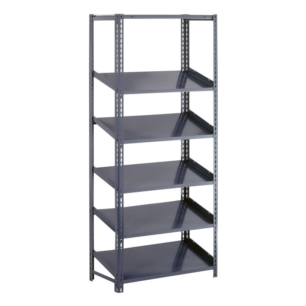 Edsal 48 in. W x 84 in. H x 18 in. D Steel Commercial Gravity Flow Shelving UnitGFRS4818 The