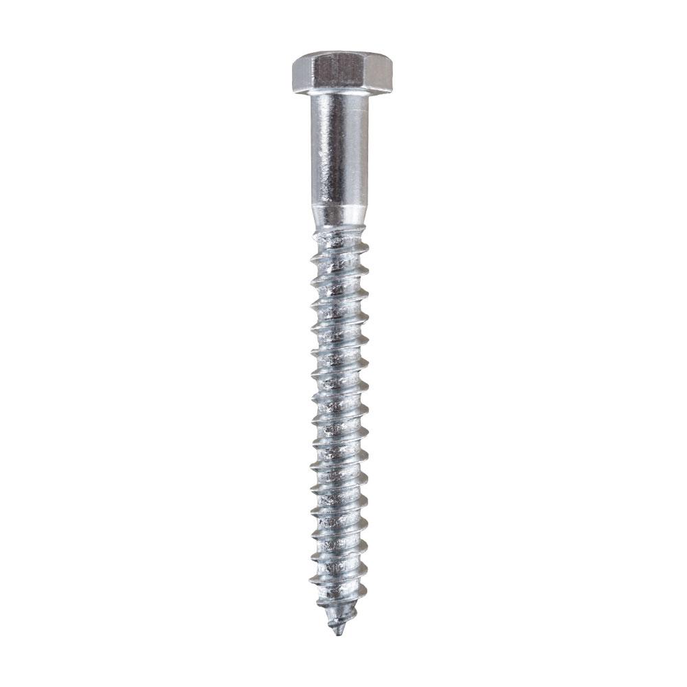 100 Zinc Plated 1//2x4 Hex Lag Screws The best fasteners