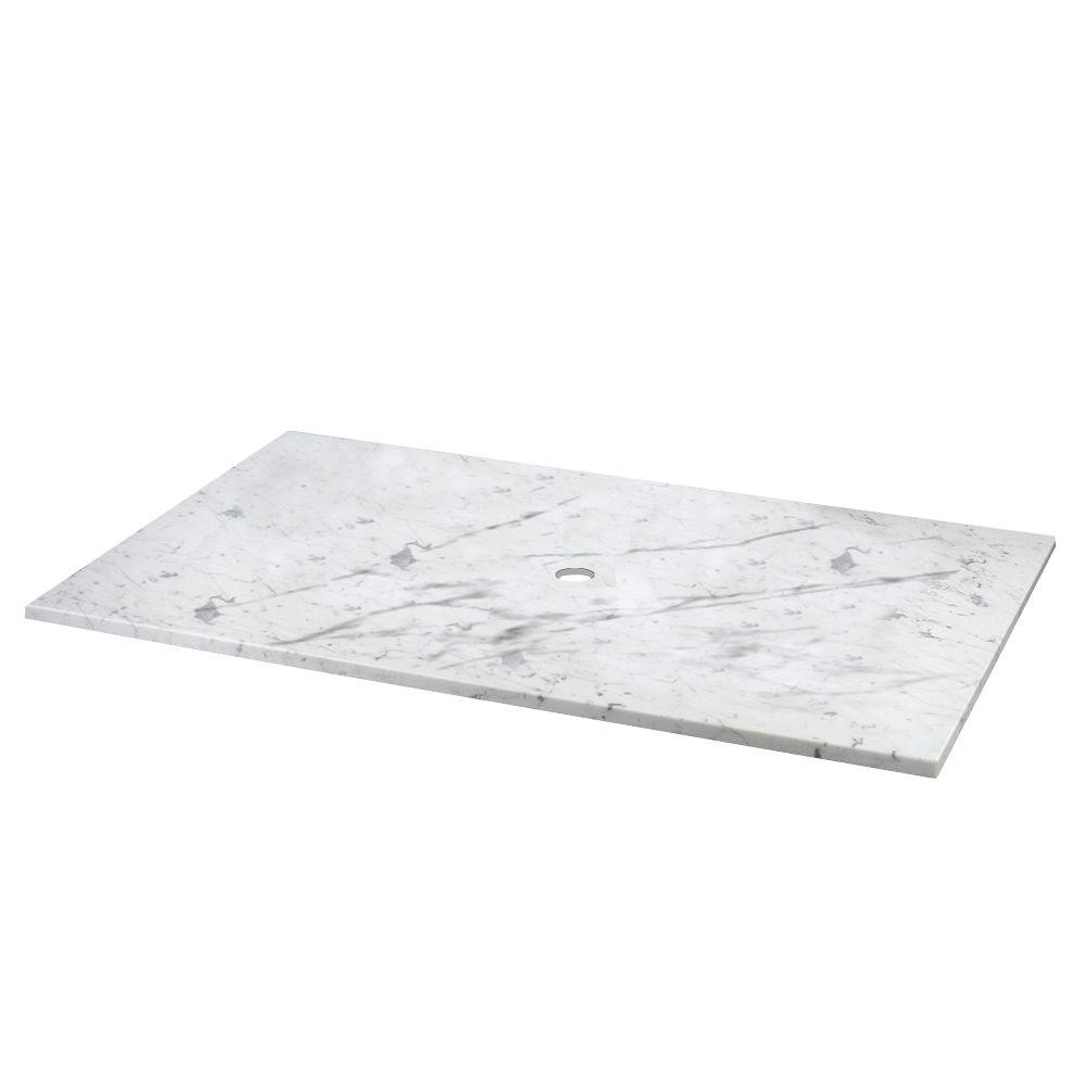 Pegasus 31 In Marble Vessel Top Carrara 12108 The Home Depot Marble Vessel Top In Carrara
