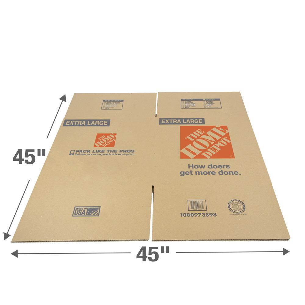 The Home Depot Extra Large Moving Box 22 In L X 22 In W X 21 In D 1001015 The Home Depot