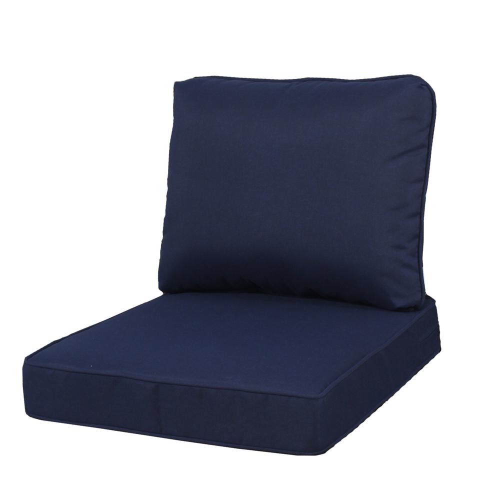 Hampton Bay 23.25 x 27 Outdoor Lounge Chair Cushion in Standard