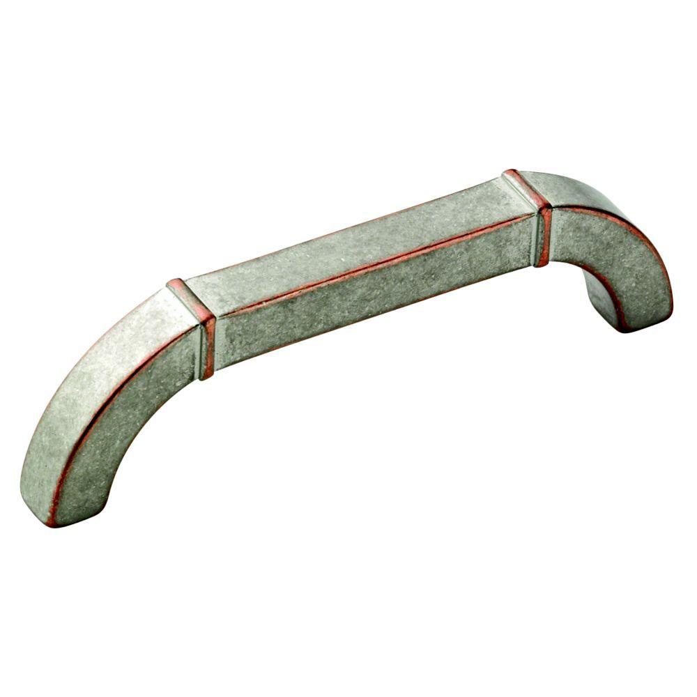 Amerock 33/4 in. Galleria Center 5 Weathered Nickel Copper Drawer Pull