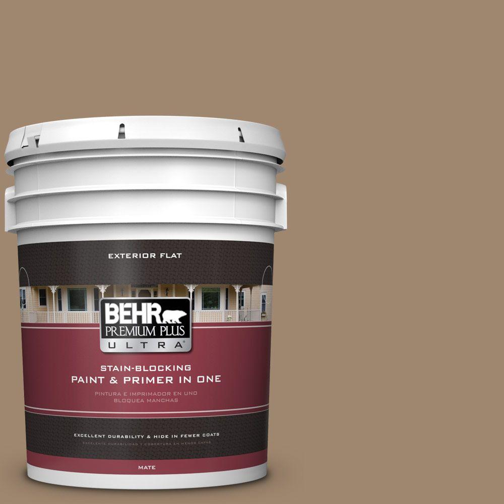 BEHR Premium Plus Ultra 5-gal. #700D-5 Toffee Crunch Flat Exterior ...