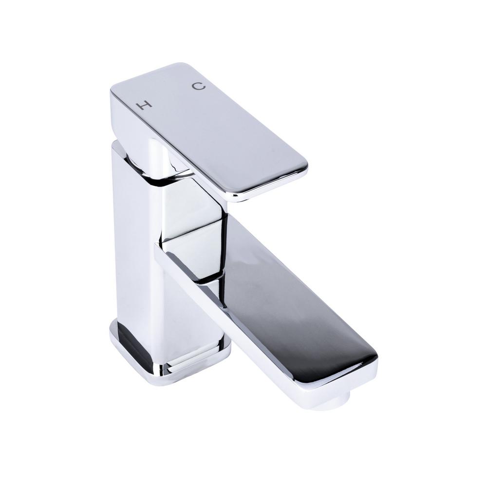 Brienza Square Single Hole Handle Bathroom Faucet In Chrome Brienza Square Single Hole Handle Bathroom Faucet In Chrome