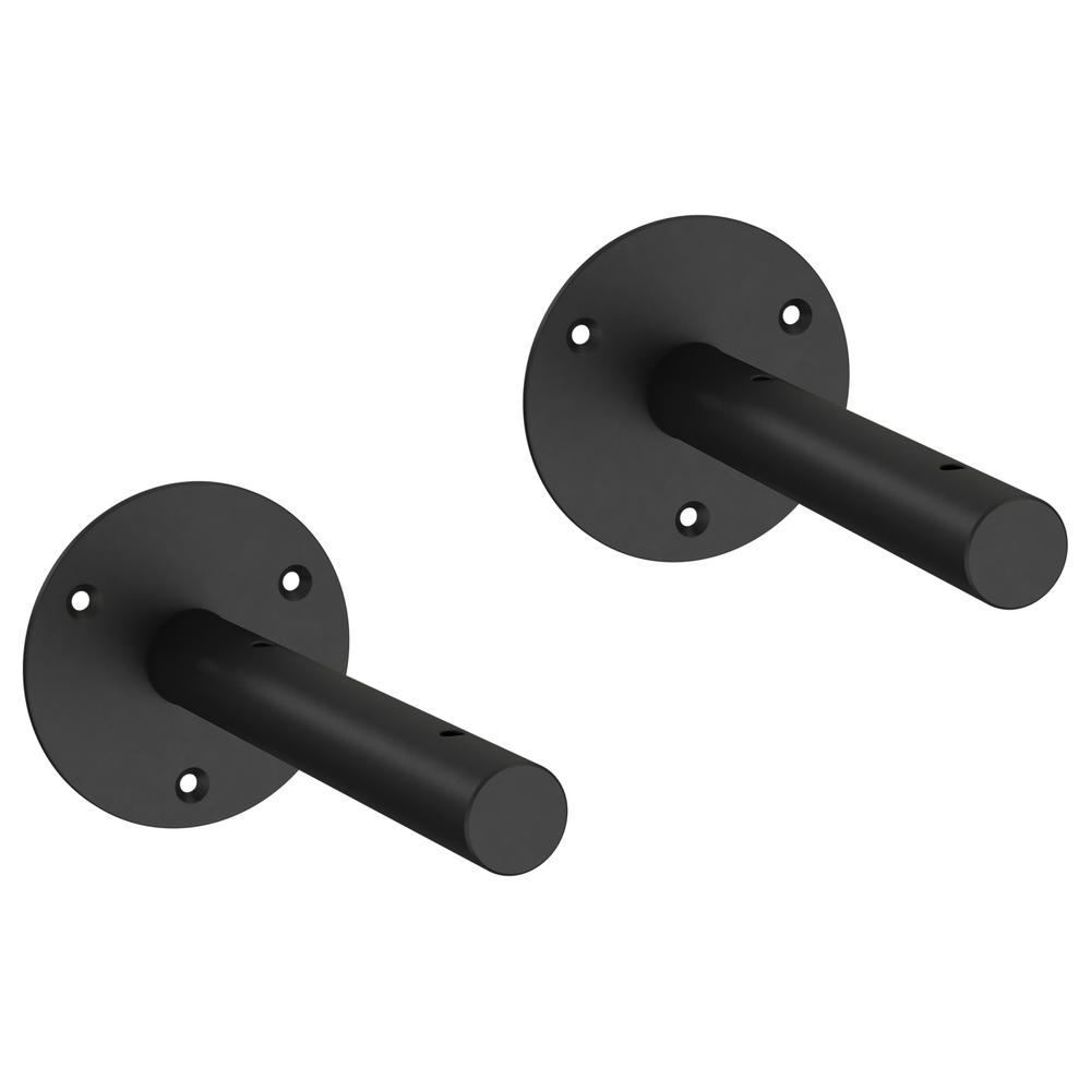 Liberty 6 In. Matte Black Steel U-shaped Decorative Shelf Bracket (2 