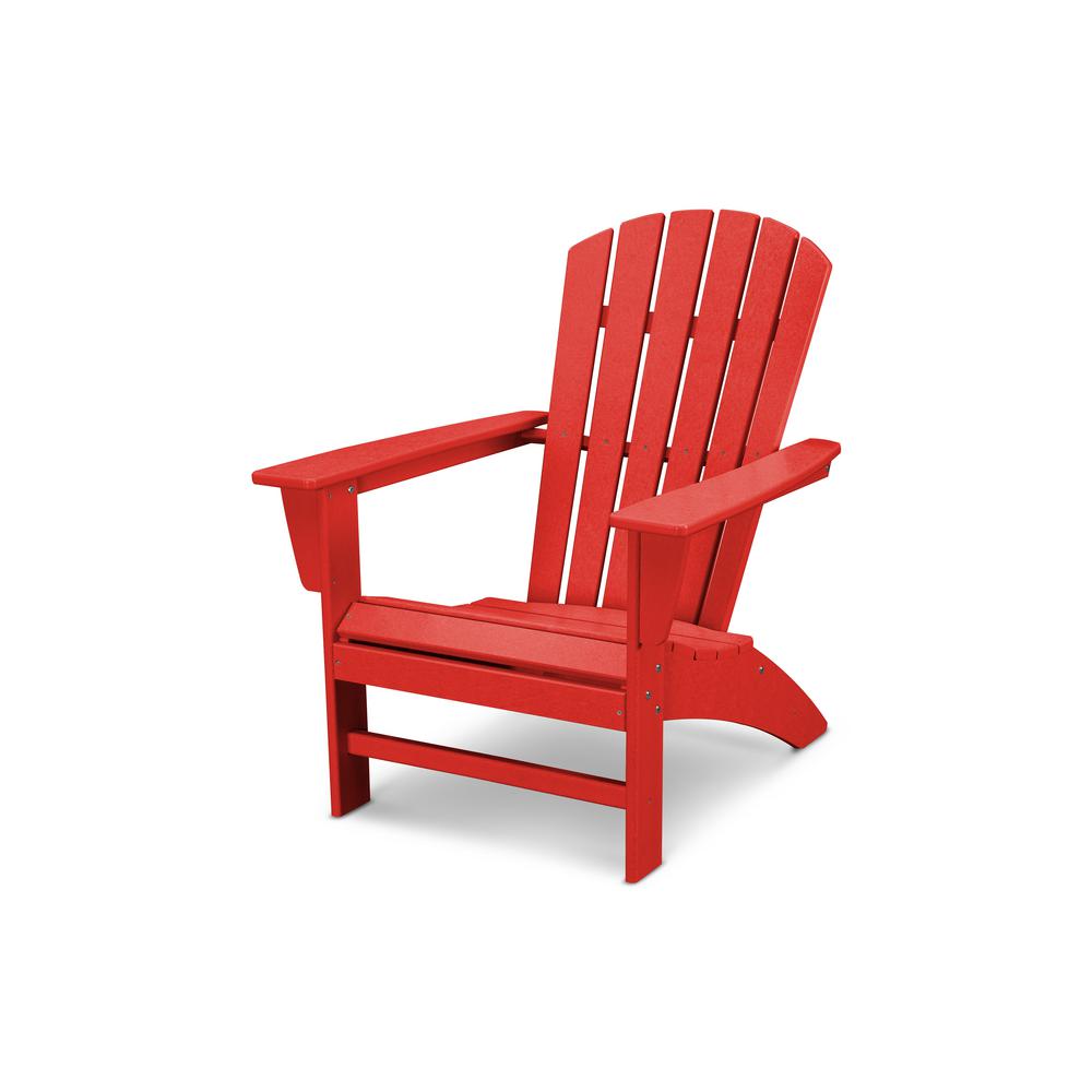 POLYWOOD Traditional Curveback Adirondack Chair in Sunset ...