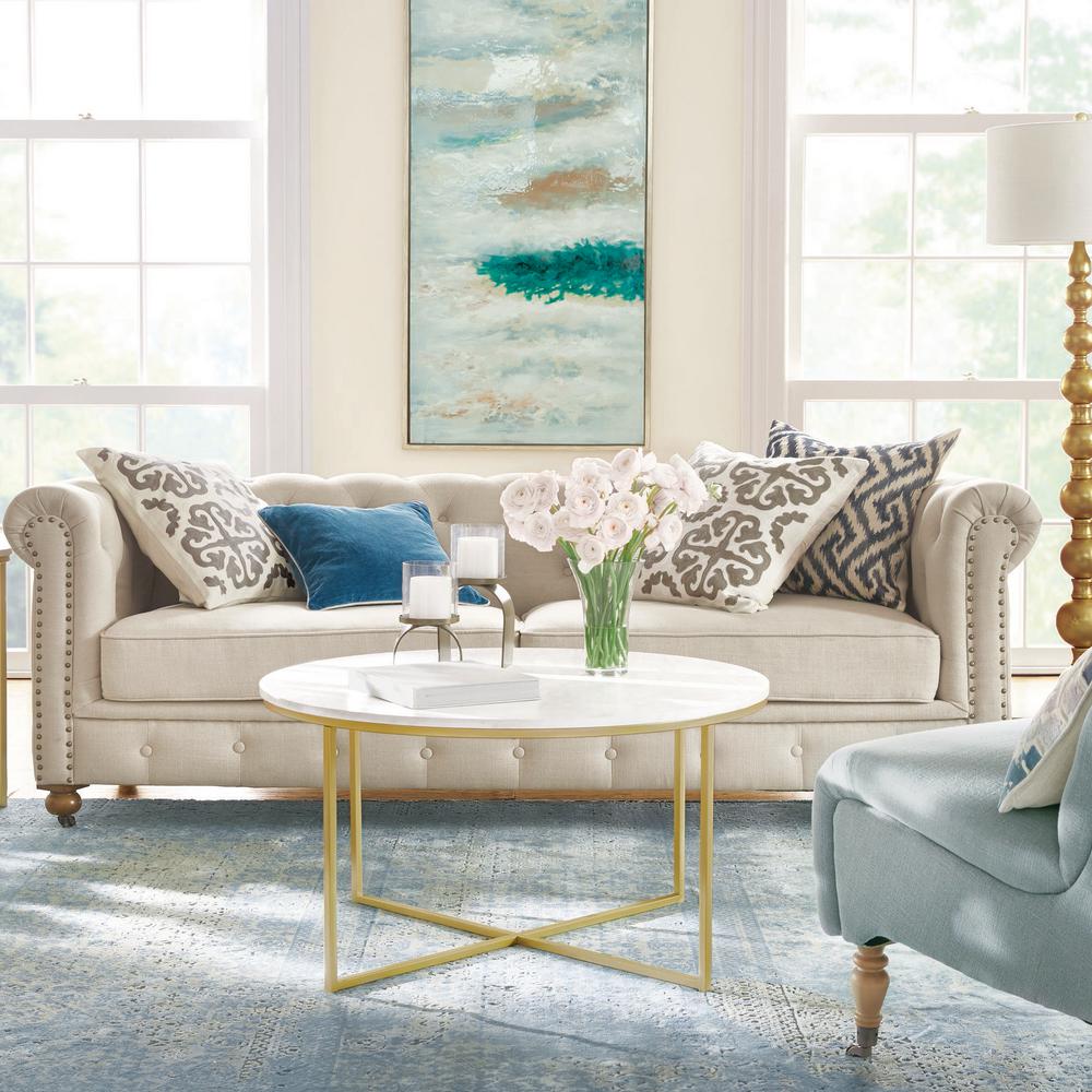 Home Decorators Collection Gordon Natural Linen Sofa 0849400400 Gordon Natural Linen Sofa