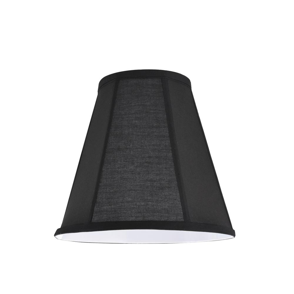 Aspen Creative Corporation 10 In X 9 5 Black And Vertical Piping Hexagon Bell Lamp Shade