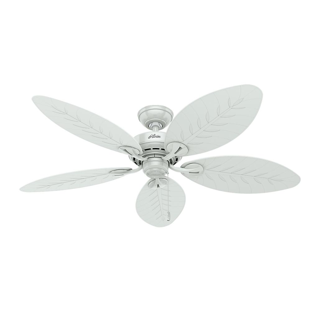Hunter Mariner 52 In Indoor Outdoor White Ceiling Fan 59127 The Indoor Outdoor White Ceiling Fan 59127