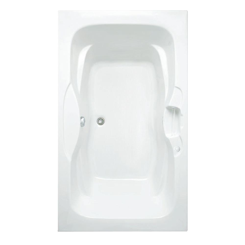 Aquatic Morice 6 ft. Acrylic Center Drain Rectangular Dropin Soaking