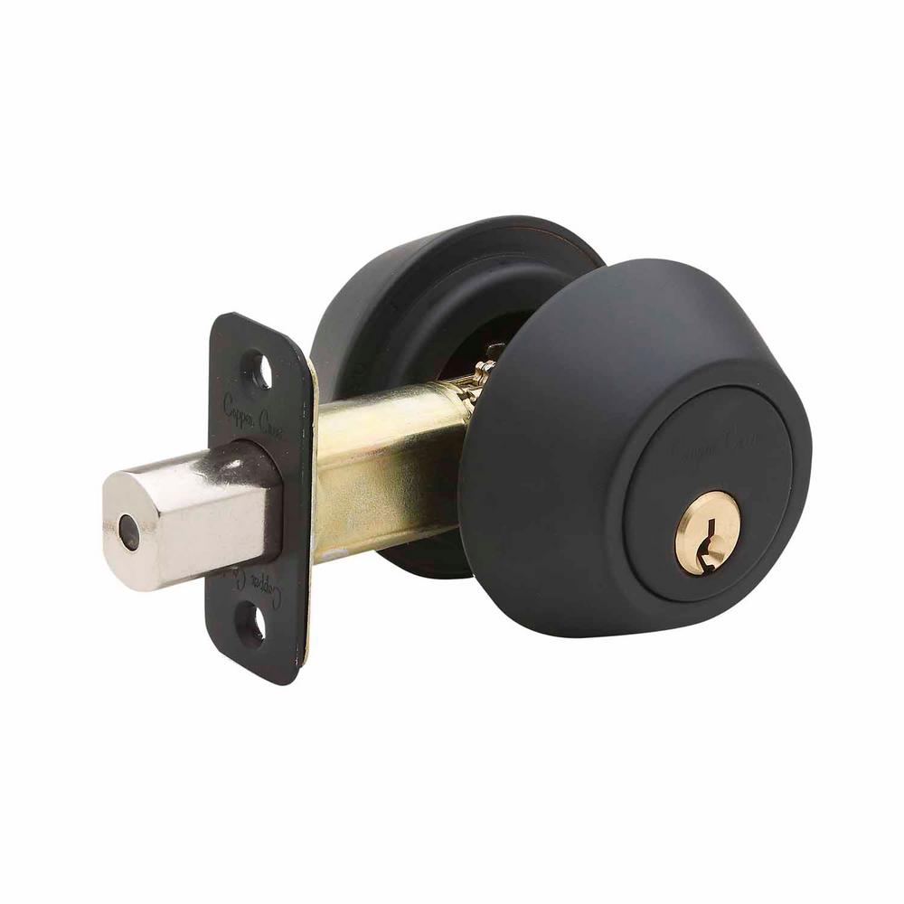 Baldwin Traditional Double Cylinder Satin Brass And Black Deadbolt-8232 ...