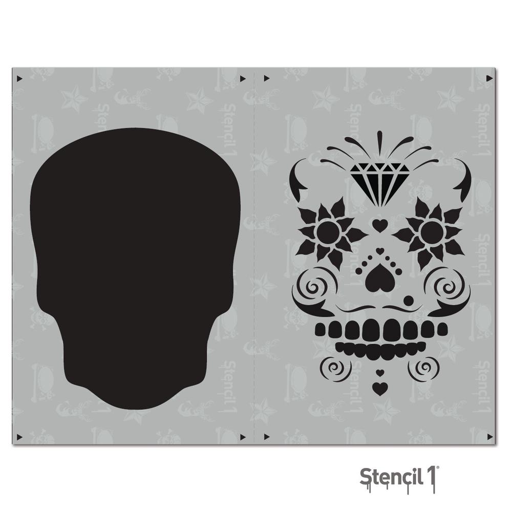 Stencil1 Sugar Skull 2 Layer Stencil S12l13 The Home Depot 0604