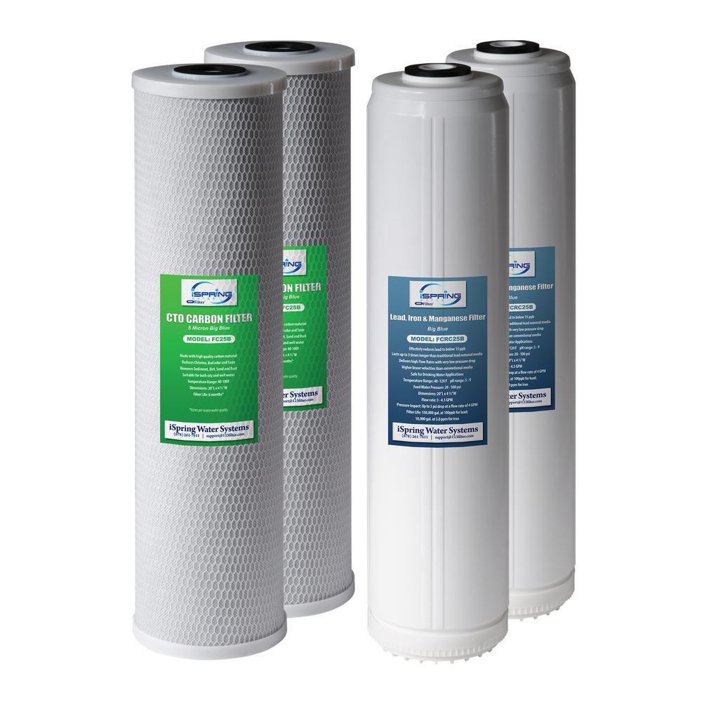 ISPRING 2-Stage 20 inch Whole House 1-Year Supply Fits WGB22B-PB by ISPRING