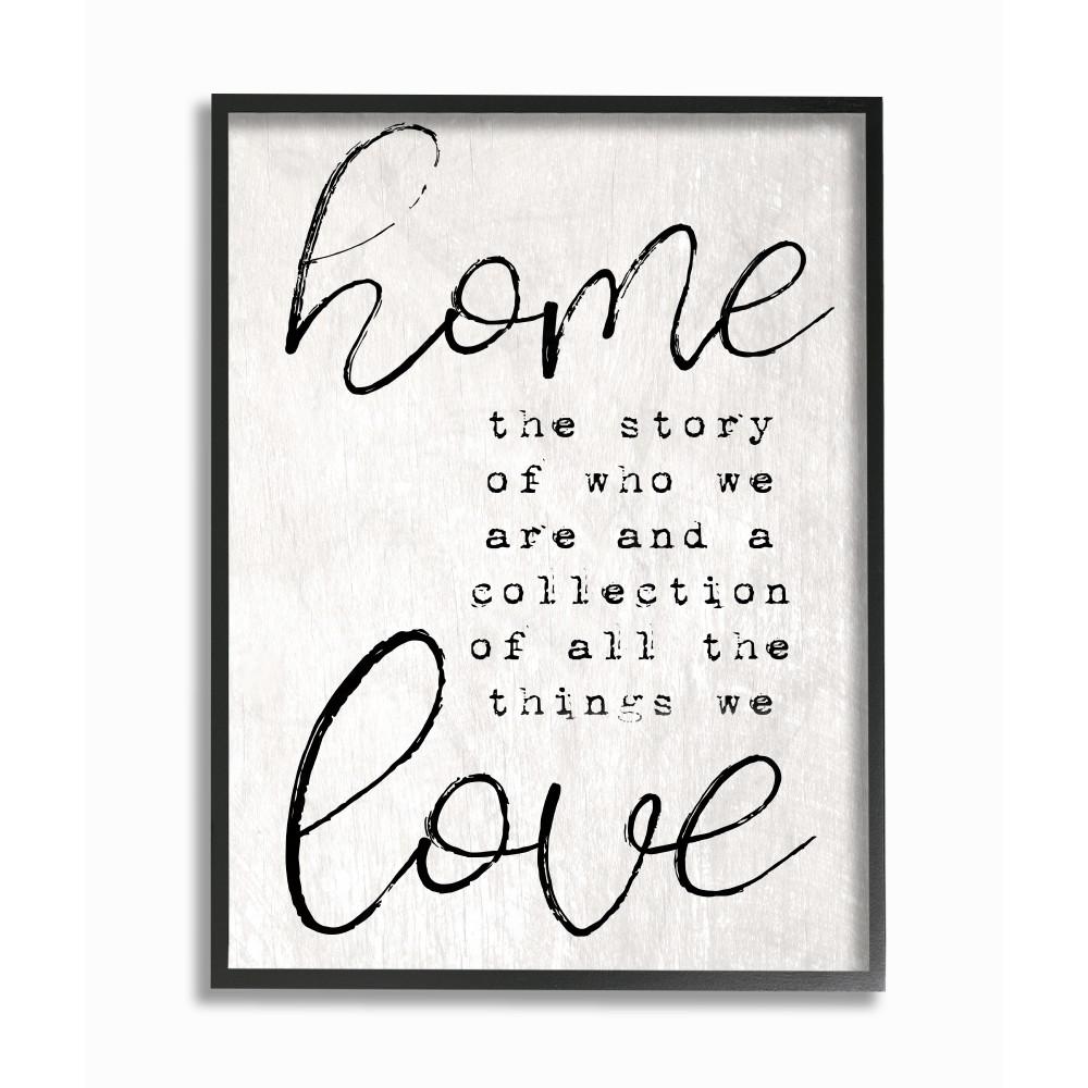 The Stupell Home Decor Collection 11 In X 14 In Home And Love Story Of Who We Are By Daphne Polselli Wood Framed Wall Art Fwp 134 Fr 11x14 The Home Depot