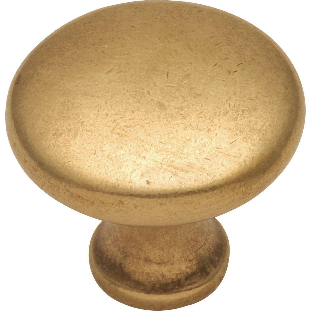 Hickory Hardware Conquest 1 1 8 In Lustre Brass Cabinet Knob