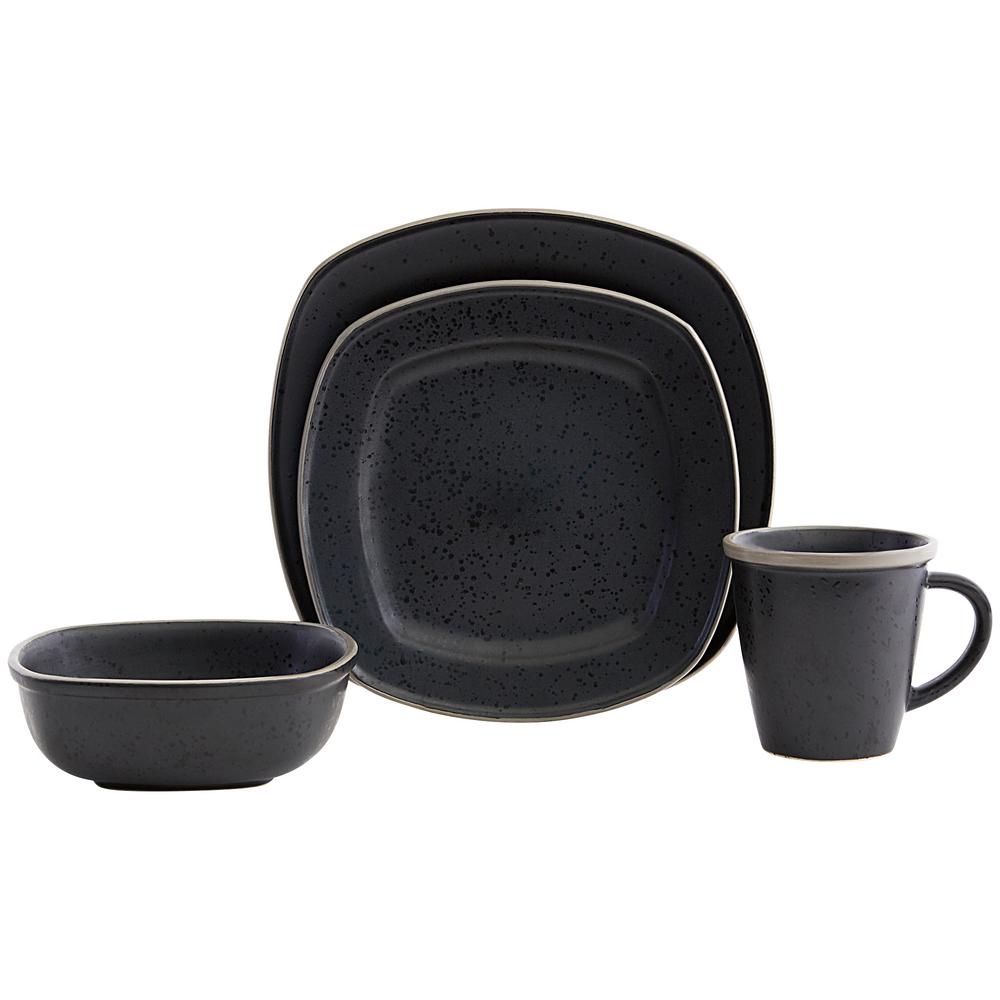 black dinnerware set