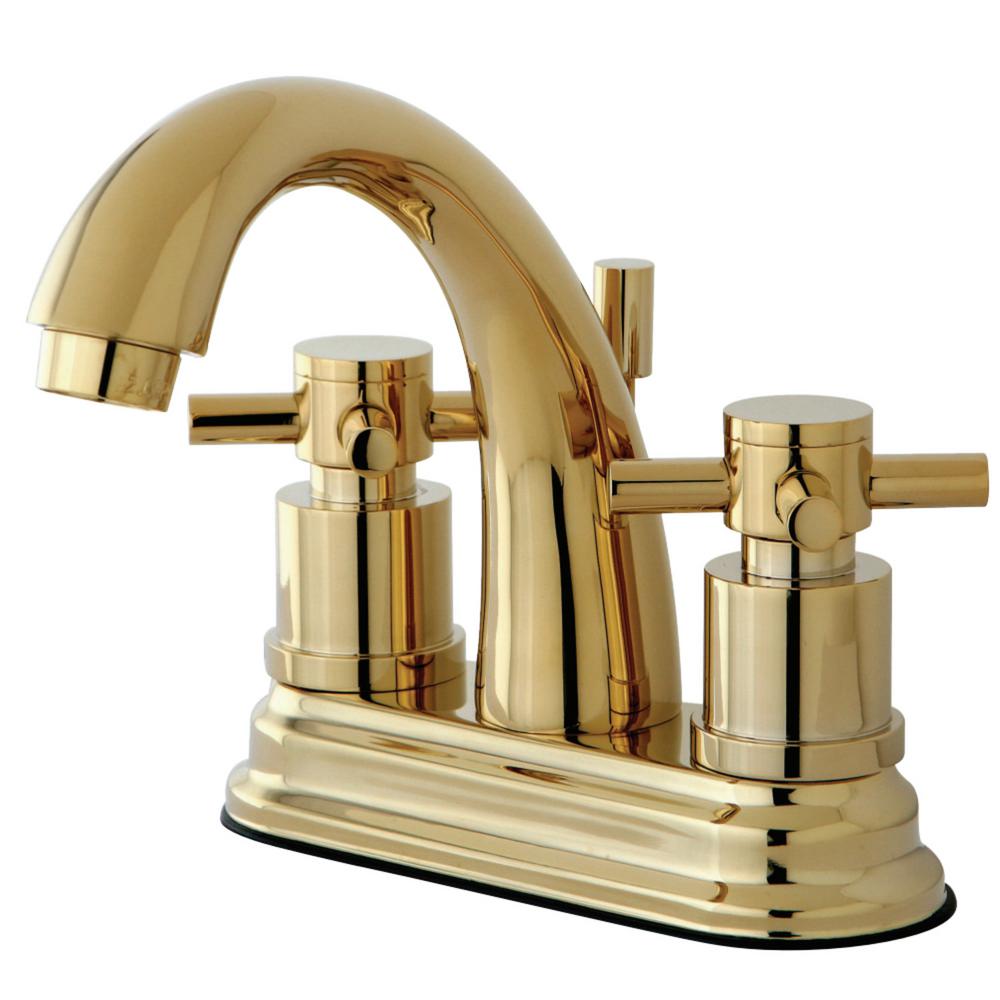 Kingston Brass Concord 4 In Centerset 2 Handle Bathroom Faucet In   Polished Brass Kingston Brass Centerset Bathroom Sink Faucets Hks8612dx 64 1000 