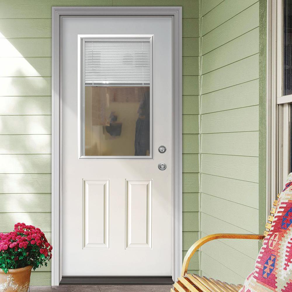 Steves Sons 31 3 4 In X 79 In Mini Blind White Primed Clear