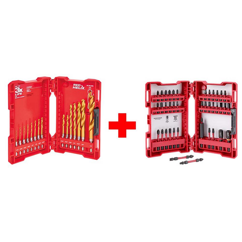 MILWAUKEE Impact Duty Drill Bit Set (15Piece) Titanium Coated Power