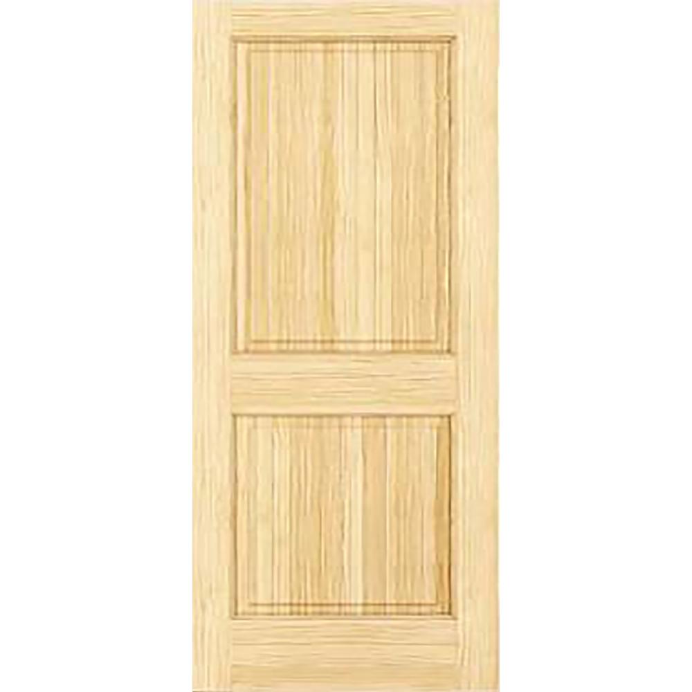 18 In X 80 In Unfinished 2 Double Hip Panel Solid Core Wood Interior Door Slab