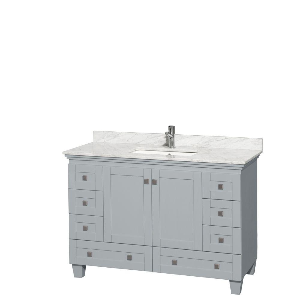 Wyndham Collection Acclaim 48 in. W x 22 in. D Vanity in Oyster Gray