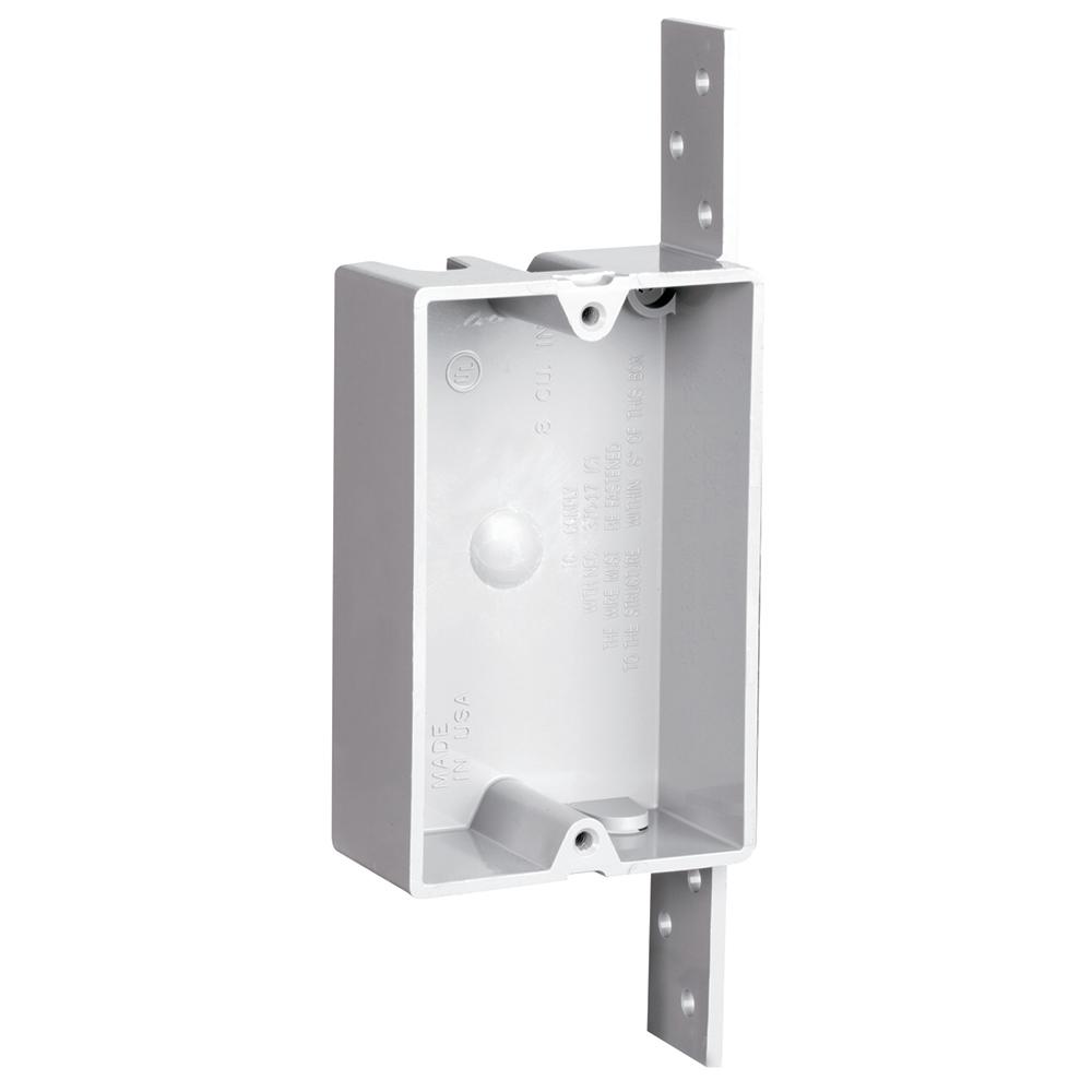 Slater New Work 1 Gang Shallow Plastic Switch And Outlet Box