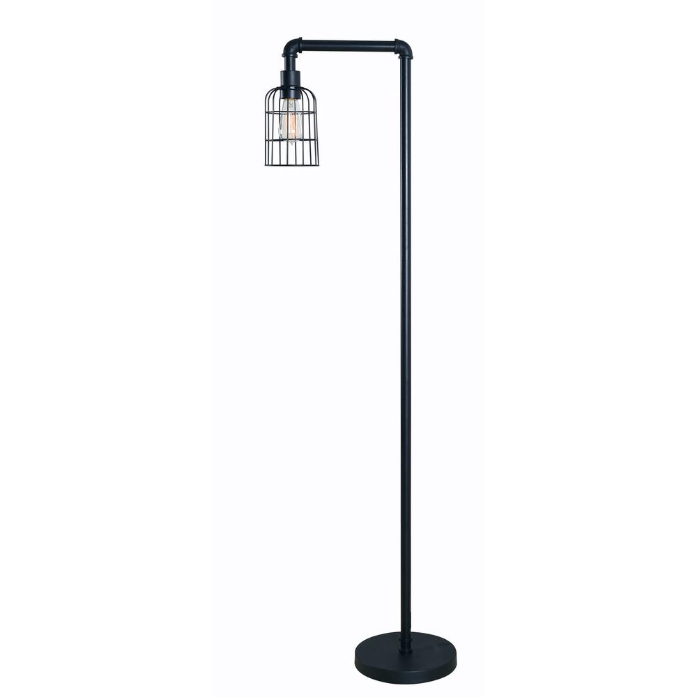 Kenroy Home Leavenworth 59 In Bronzed Graphite Floor Lamp With Kenroy Home Leavenworth 59 In Bronzed Graphite Floor Lamp With Steel Shade
