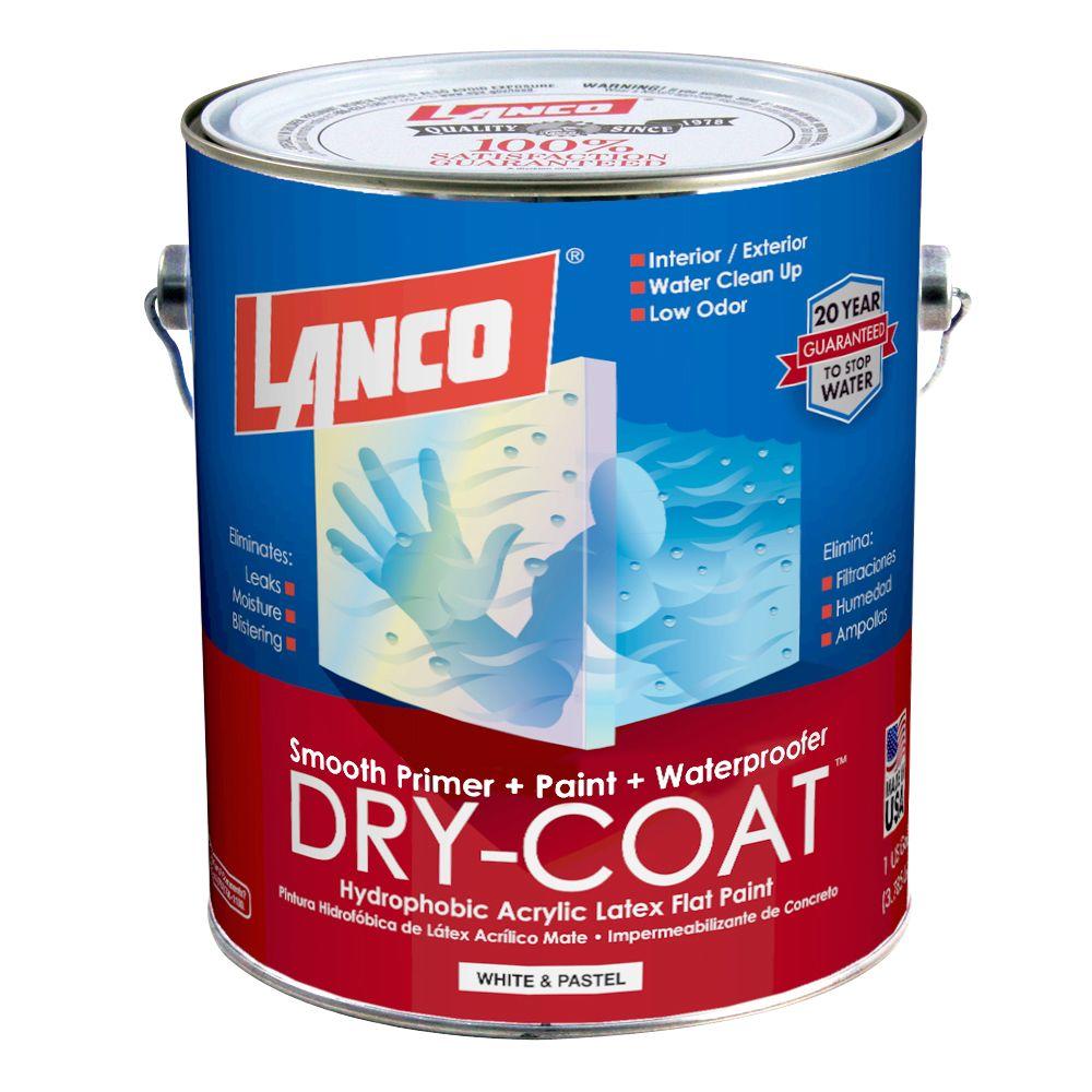 Lanco DryCoat 1 Gal. White and Pastel Flat AcrylicLatex